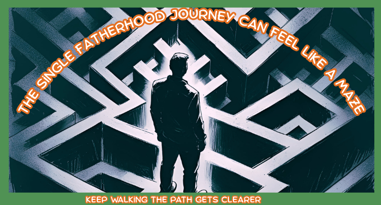 A man's silhouette looks at a large maze.